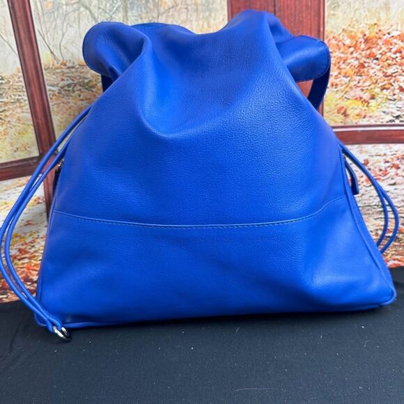 New York Cobalt Blue Leather Concealed Carry Tote w/ Nylon/Leather Clutch - Picture 5 of 13